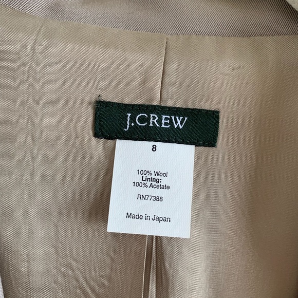 J. Crew Suit Jacket Size 8 Taupe color - Picture 5 of 7